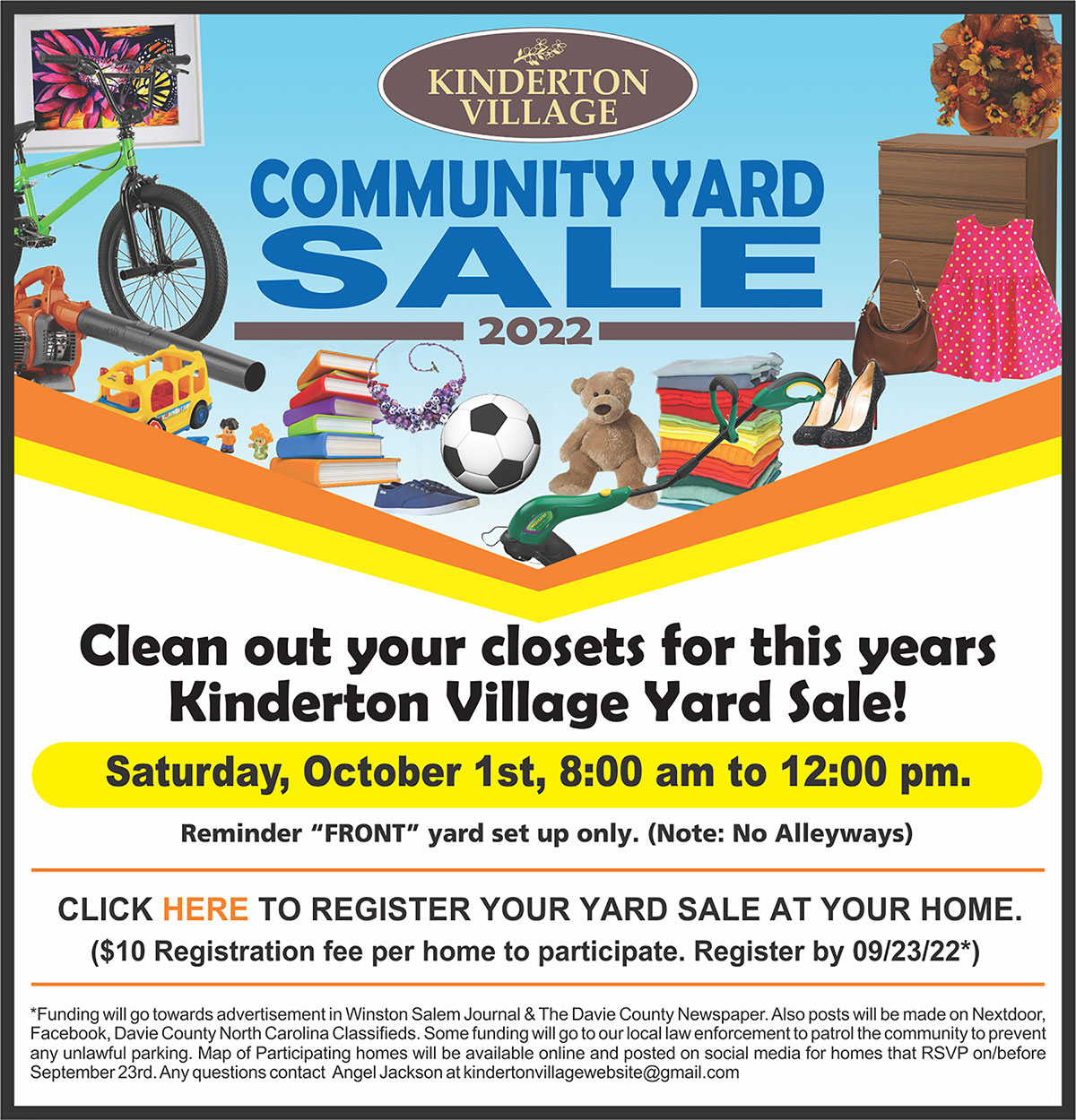 Kinderton Community Yard Sale Registration